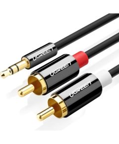 UGREEN AV116 3,5mm Jack to 2RCA (Cinch) Cable 2m (black)