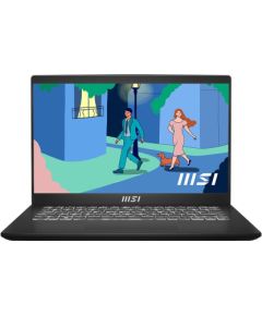 MSI Modern 14 C12MO-868PL Laptop 35.6 cm (14") Full HD Intel® Core™ i5-1235U 16 GB DDR4-SDRAM 512 GB SSD Wi-Fi 6 (802.11ax) Windows 11 Home Black