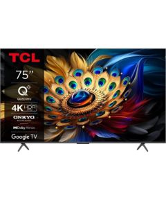 Telewizor TCL TCL C65 Series 75C655 Telewizor 190,5 cm (75") 4K Ultra HD Smart TV Wi-Fi Tytan 450 cd/m²