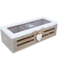 Tea box HAZEL 24x10xH7cm, beige