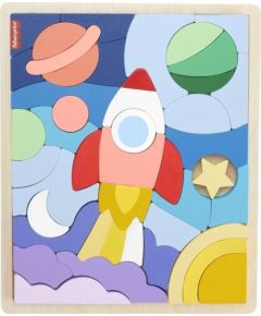 Mattel Fisher-Price - Wooden Space Blocks Puzzle (HXY42)