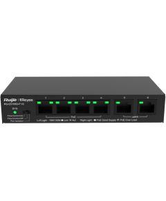 Ruijie RG-ES106D-P V2 ~ PoE Komutators 4FE(PoE)+2FE(Uplink)(PoE 54W)