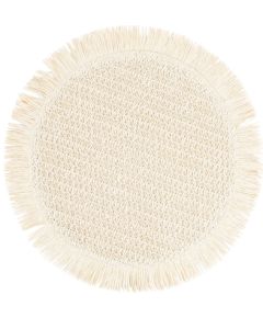 Table mat SUZAN D38cm jute, white