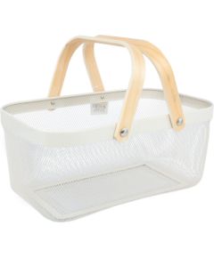 Basket OTTO 40x27xH18cm, with handle, white