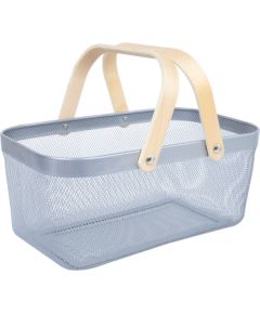 Basket OTTO 40x27xH18cm, with handle, grey