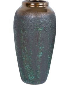 Ceramic vase TITAN STONE H32cm, black green texture