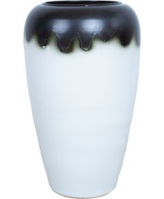 Ceramic vase TITAN STONE H60cm, brown/white