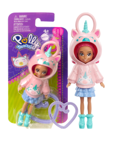 Mattel Polly Pocket: Hoodie Buddy - Unicorn Doll (HKW02)