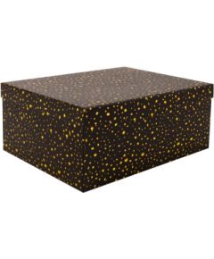 Box DIANA-9, with a lid 21x15xH9cm, black/gold