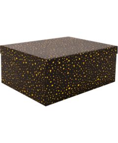 Box DIANA-8, with a lid 23x16,5xH10cm, black/gold