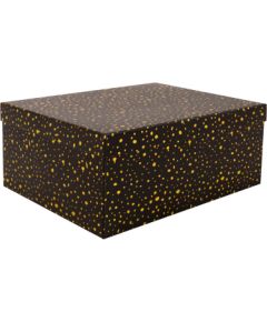 Box DIANA-5, with a lid 29x22xH12,5cm, black/gold