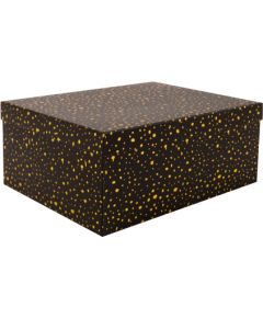 Box DIANA-2, with a lid 35x27xH15,7cm, black/gold