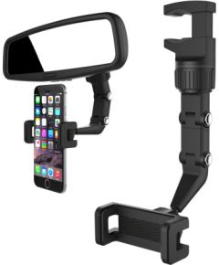 Hurtel   Adjustable car rearview mirror holder for smartphone black