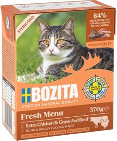 BOZITA Fresh Menu Sterilised Extra Chicken with beef  - wet cat food - 370g