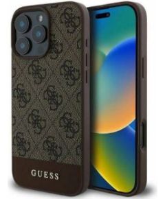 Guess Apple  iPhone 16 Pro Max PU 4G Stripe Case Brown