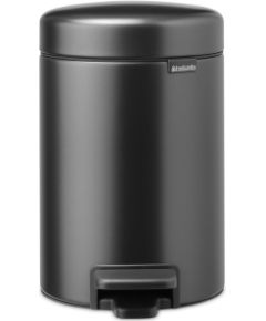 BRABANTIA atkritumu tvertne ar pedāli NewIcon, 3L, Confident Grey - 233449