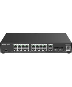 Ruijie RG-ES220GS-P ~ Gigabit pārvaldāms PoE komutators 16GE(PoE)+2GE(Uplink)+2SFP(PoE 250W)