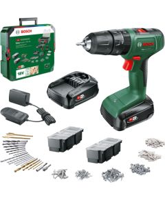 Bosch cordless impact drill EasyImpact 18V-40 + SystemBox (green/black, 2x Li-ion battery 1.5Ah, POWER FOR ALL ALLIANCE)