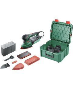 Bosch multi-sander PSM 200 AES + 29-piece accessory set (green/black, 200 watts, SystemBox)