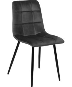 Chair CHILLI brownish gray velvet