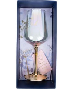 Wine goblet FLOW "Super Dad" H21,2cm 450ml, transparent glass, blue box