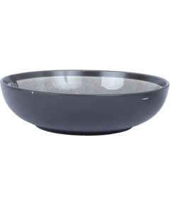 Plate RITA D19xH5cm, black/grey