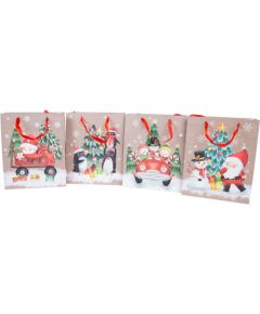 Gift bag MERRY M, 26x32x12cm, mix