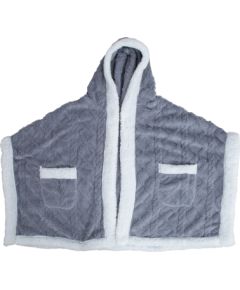 Plaid with hood MONNA grey