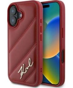 Karl Lagerfeld Apple  iPhone 16 hardcase Quilted Signature Red