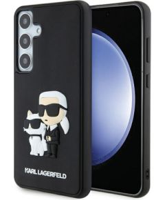 Original Pouch KARL LAGERFELD  hardcase 3D Rubber Karl&Choupette KLHCS24S3DRKCNK for Samsung Galaxy S24  black