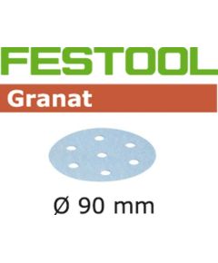 Festool Rotējošajām slīpmašīnām paredzētā smilšpapīra loksnes Granat; 90 mm; P80; 50 gab.