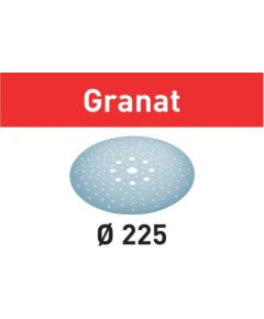 Smilšpapīrs ekscentra slīpmašīnai Festool Granat STF D225/128; Ø225 mm; P220; 25 gab.