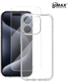 Vmax Set Back Case Защитный Чехол + Tempered Glass Защитное стекло 2,5D для Apple iPhone 16