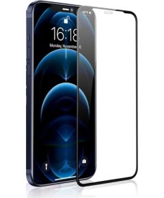 Fusion ceramic glass 9D aizsargstikls pilnam ekrānam Apple iPhone 16 melns