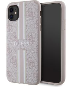 Guess GUHMN61P4RPSP iPhone 11 | Xr różowy|pink hardcase 4G Printed Stripes MagSafe