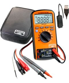 Bahco Digital multimeter AC and DC up to 1000 V ; class 600 V-CATIV ja 1000 V-CATIII ; temp: -55C° to + 1000°C ; RMS ; NCV