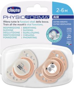 CHICCO Soother silicone 0-6m 2pcs, pink