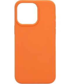 Connect Apple  iPhone 15 Pro Max Premium Magsafe Soft Touch Silicone Case New Function Orange