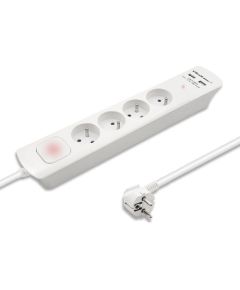 Qoltec 50282 surge protector White 4 AC outlet(s) 230 V 1.8 m