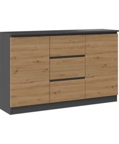 Top E Shop 2D3S chest of drawers 120x30x75 cm, anthracite/artisan