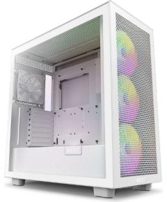 Case NZXT H7 Flow RGB MidiTower ATX EATX MicroATX MiniITX Colour White CM-H72FW-R1