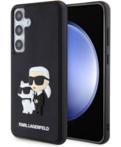 Karl Lagerfeld -  Karl Lagerfeld 3D Rubber Karl and Choupette Case for Samsung Galaxy S24+ Black