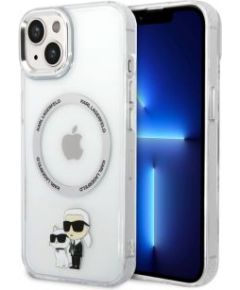 Karl Lagerfeld -  Karl Lagerfeld IML Karl and Choupette MagSafe Case for iPhone 15 Transparent