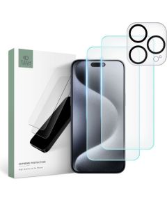 Tech-Protect   Tech-Protect Supreme Set for iPhone 15 Pro Max 2x Tempered Glass for Display / Tempered Glass for Camera