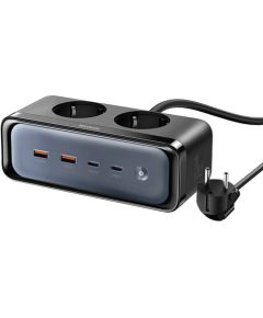 Power strip with 2 outlets 6in1, 2x USB-C, 2x USB-A Mcdodo CH-4610, EU (black)