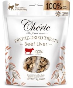 CHERIE Freeze-dried beef liver pieces - cat treats - 30g