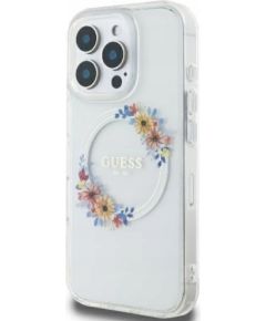 Guess IML Flowers Wreath MagSafe Case Защитный Чехол для Apple iPhone 16 Pro Max