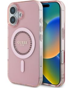 Guess IML Rhinestones MagSafe Case Aizsargapvalks Priekš Apple iPhone 16 Pro Max