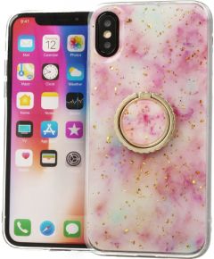 Fusion Marble Ring Back Case Silikona Aizsargapvalks Priekš Apple iPhone 11 Rozā