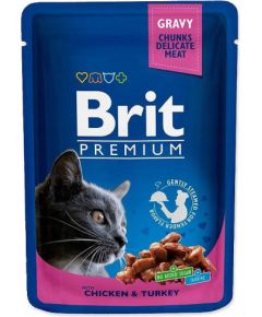 Brit BR.CAT  POUCHES CHICKEN&TURKEY - mokra karma dla kota - 100g